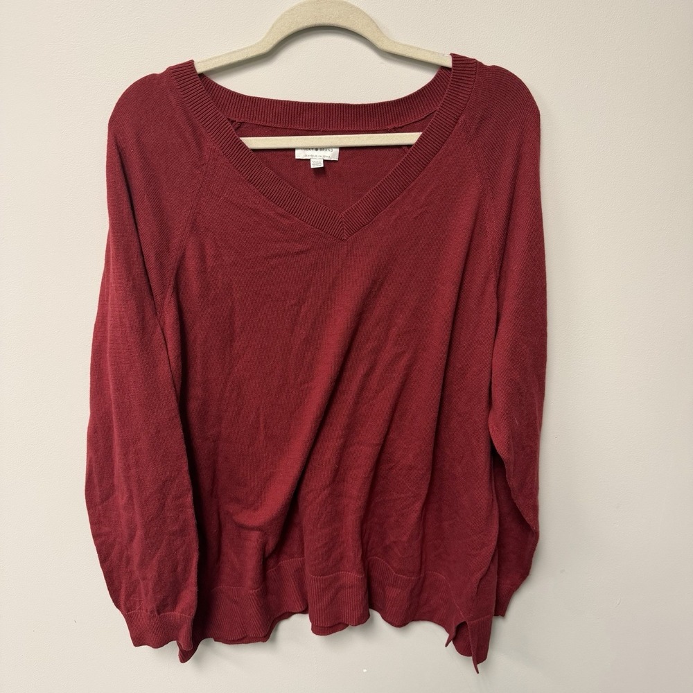 Lucky Red Cotton Blend Academia Workwear Casual Harvest Old Money Sz XXL Sweater